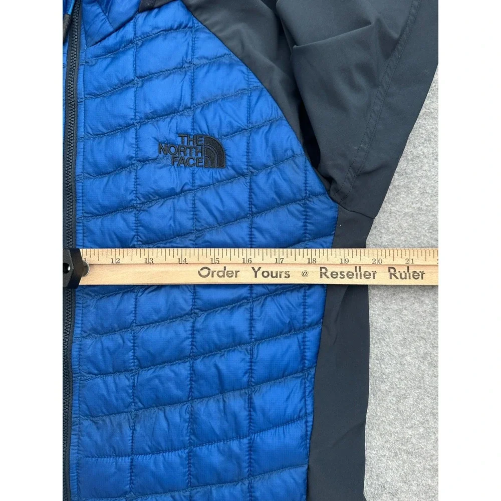 The North Face ThermoBall Hybrid Hoodie Mens Medium Blue Black Full Zip Jacket